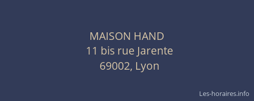MAISON HAND