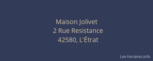 Maison Jolivet
