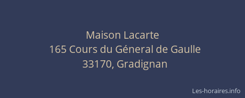 Maison Lacarte