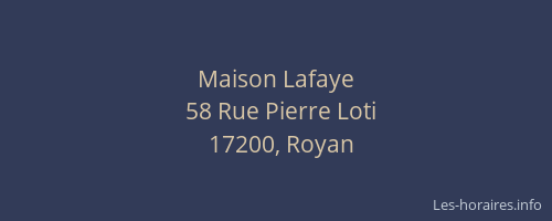Maison Lafaye