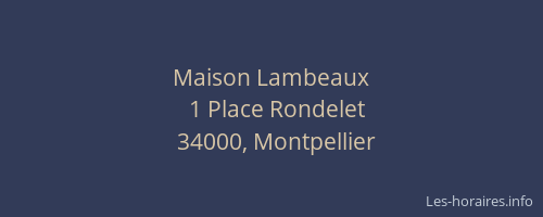 Maison Lambeaux