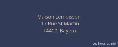 Maison Lemoisson