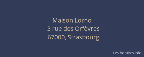 Maison Lorho
