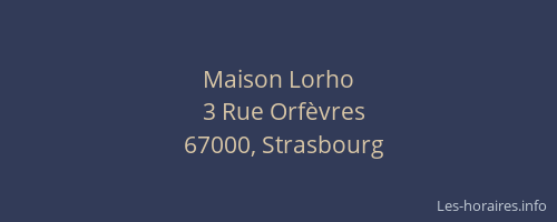 Maison Lorho