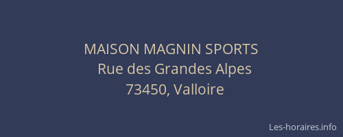 MAISON MAGNIN SPORTS