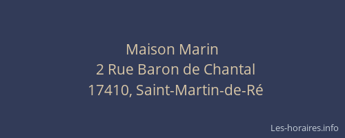 Maison Marin