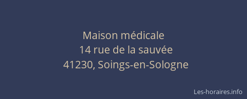 Maison m&eacute;dicale