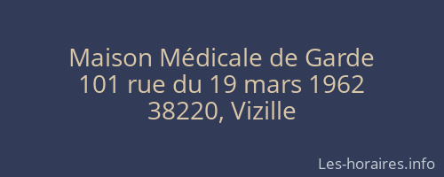 Maison Médicale de Garde