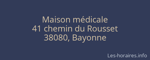 Maison médicale