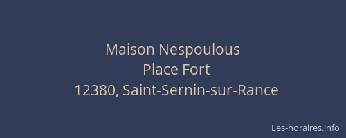 Maison Nespoulous