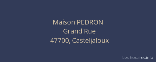 Maison PEDRON