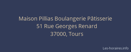 Maison Pillias Boulangerie Pâtisserie