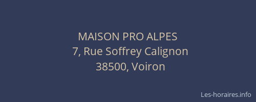 MAISON PRO ALPES