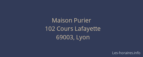 Maison Purier