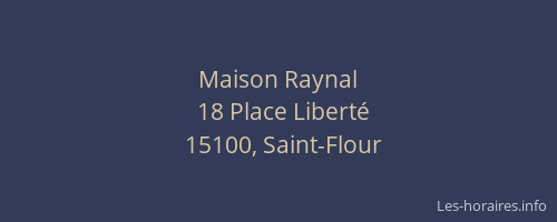 Maison Raynal