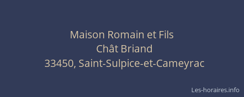 Maison Romain et Fils