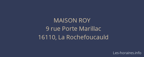 MAISON ROY