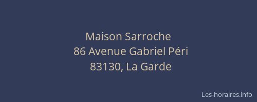 Maison Sarroche