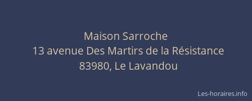 Maison Sarroche