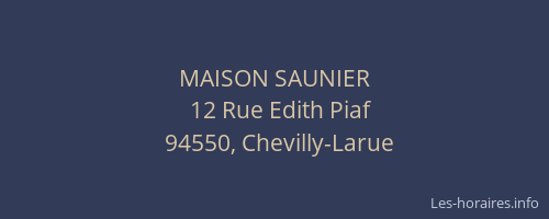 MAISON SAUNIER