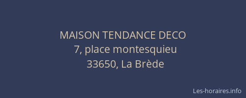MAISON TENDANCE DECO