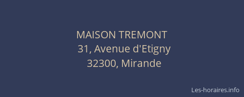 MAISON TREMONT