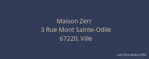 Maison Zerr