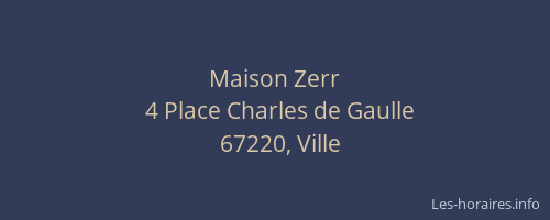 Maison Zerr