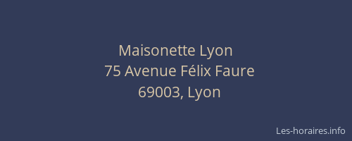 Maisonette Lyon