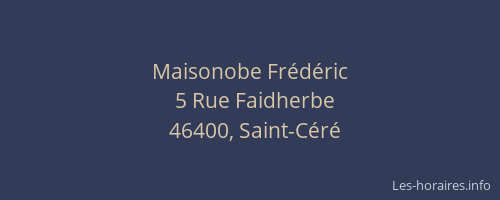 Maisonobe Fr&eacute;d&eacute;ric