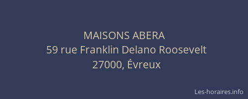 MAISONS ABERA