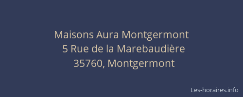Maisons Aura Montgermont