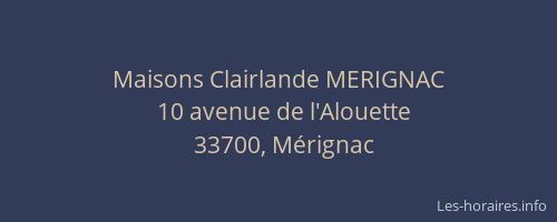 Maisons Clairlande MERIGNAC