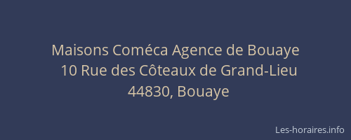Maisons Coméca Agence de Bouaye