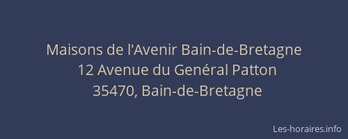 Maisons de l'Avenir Bain-de-Bretagne