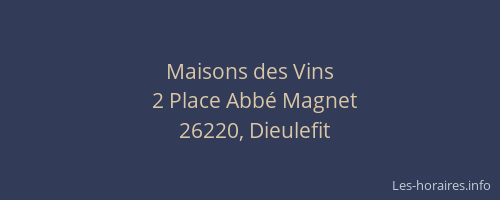Maisons des Vins