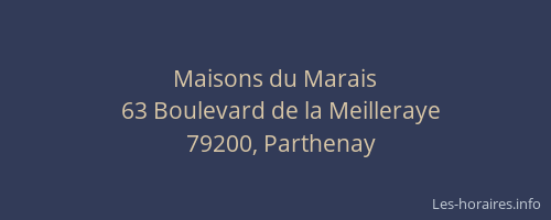 Maisons du Marais
