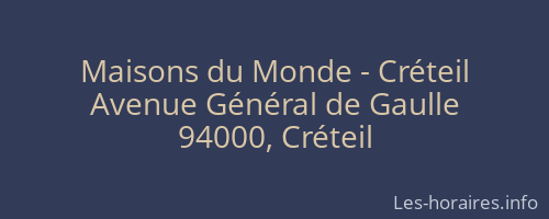 Maisons du Monde - Créteil