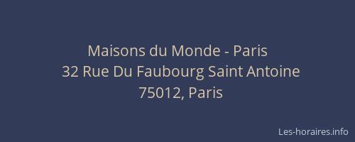 Maisons du Monde - Paris