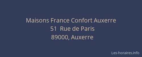 Maisons France Confort Auxerre