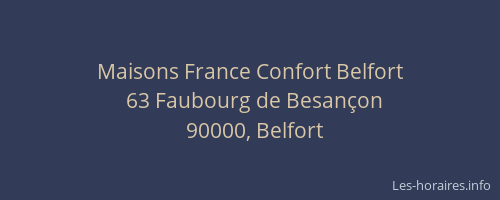 Maisons France Confort Belfort
