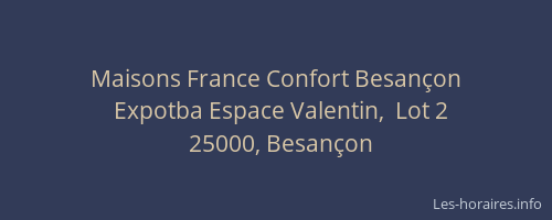 Maisons France Confort Besançon