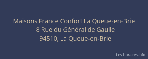 Maisons France Confort La Queue-en-Brie