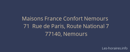 Maisons France Confort Nemours
