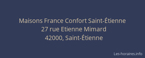 Maisons France Confort Saint-Étienne