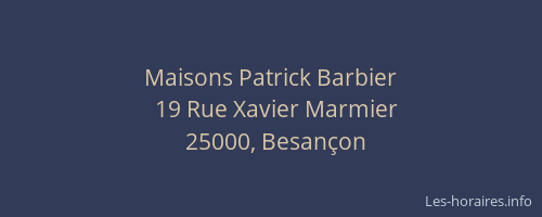 Maisons Patrick Barbier