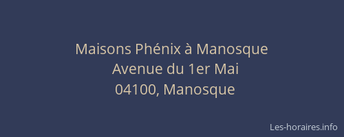 Maisons Phénix à Manosque