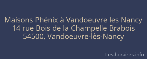 Maisons Phénix à Vandoeuvre les Nancy