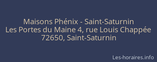 Maisons Phénix - Saint-Saturnin