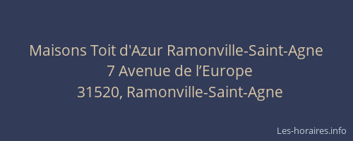 Maisons Toit d'Azur Ramonville-Saint-Agne